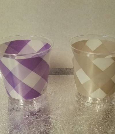 bicchieri trasparenti lilla quadri- 10 pezzi