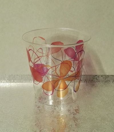 bicchieri trasparenti fresh pink- 10 pezzi