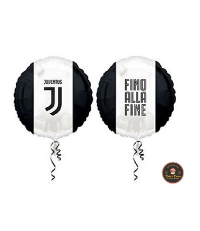 Palloncino mylar Juventus fino alla fine- 43 cm >> Dolci e Decori