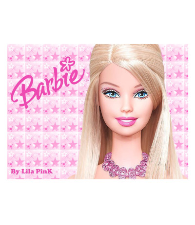 Cialda - Ostia per torte Barbie Unicorno - Anche personalizzabile! Anche A3!