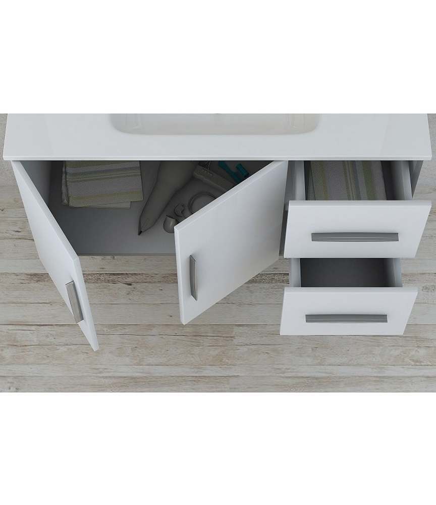 Mobile bagno Island 100 cm bianco lucido