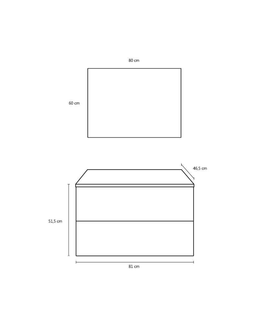 Mobile bagno sospeso RAIN 90 cm Ossido con due cassetti, specchio, LED e  lavabo >> Zulli Ceramiche Shop