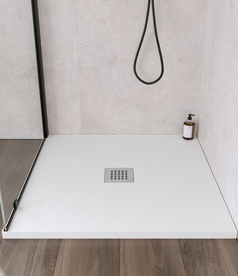 PIATTO DOCCIA 80x80 BIANCO  H2,8 MARMORESINA ULTRA FLAT